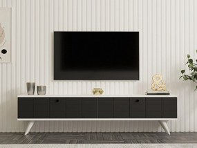 TV asztal/szekrény Butepe (antracit + fehér) . Akció -28%. 1095159