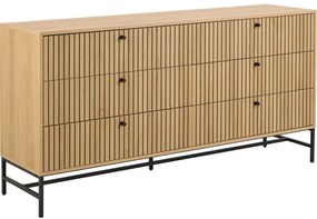 Natúr színű komód tölgyfa dekorral 158x80x40 cm Albany – Actona