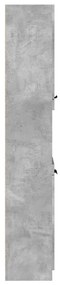betonszürke szerelt fa fürdőszobaszekrény 32x34x188,5 cm
