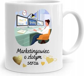 Marketingeseknek Arany Szívű Bögre Ajándék fényképes nyomtatással
