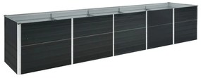 vidaXL antracitszürke horganyzott acél kerti magaságyás 400x80x45 cm