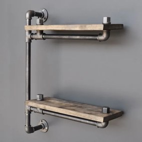 Fali polc BORURAF 47x60 cm barna