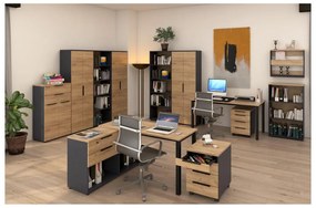 Sarok PC asztal Klodekas 9 (grafit + artisan tölgy) . 1116370