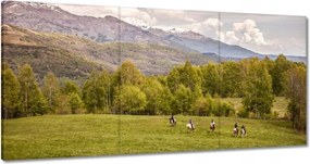 Festmények 120x60 Lovas kirándulás a hegyekbe