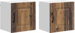 vidaXL Konyhaszekrény Kalmar 2 pcs Öreg fa 40 x 31 x 40 cm Faanyag
