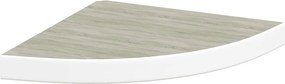 vidaXL tölgyszínű és fehér MDF fali sarokpolc 35 x 35 x 3,8 cm