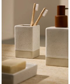 Krémszínű kerámia fogkefetartó pohár Careli – Kave Home