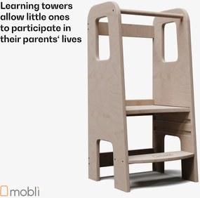 Mobli Ully Montessori, tanulótorony, MDF, 40,5 x 86 x 38 cm, állítható magasságú