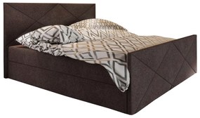 Franciaágy Boxspring 200 cm Milagros 4 (sötétbarna) (matraccal és tárolóhellyel). 1047274