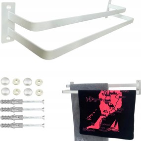 Fali Törölközőtartó, Loft Stílusú, Fehér