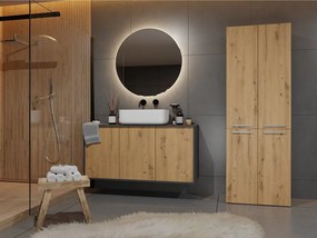 1K DD fürdőszoba szekrény, antracit-tölgy