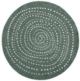 Bali zöld, kültérre is alkalmas kétoldalas kerek szőnyeg, Ø 140 cm - NORTHRUGS