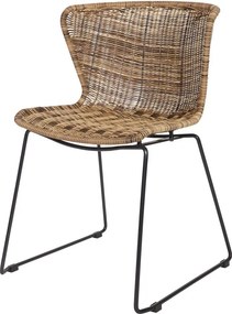 Natúr színű műrattan kerti szék szett 2 db-os Wings – WOOOD