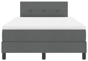 Box Spring Ágy Matrac &amp; LED Sötétszürke 120x190 cm Szövet
