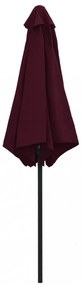bordóvörös kültéri napernyő alumíniumrúddal 270 x 246 cm