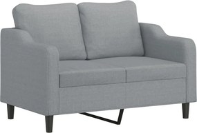 vidaXL kétszemélyes világosszürke szövetkanapé 120 cm