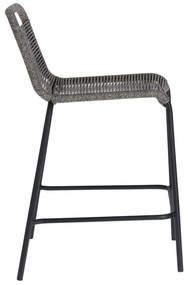 Glenville sötétszürke acélszerkezetű bárszék, magasság 62 cm - Kave Home