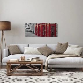 Kép - Londoni telefonfülkék (120x50 cm)