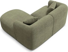 Zöld kordbársony sarokkanapé (jobb oldali-heverő résszel) Campi – Cosmopolitan Design