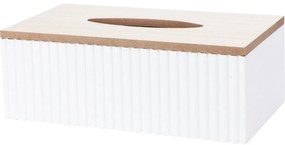 Stripes zsebkendőtartó doboz fehér, 25 x 13,5 x 9 cm