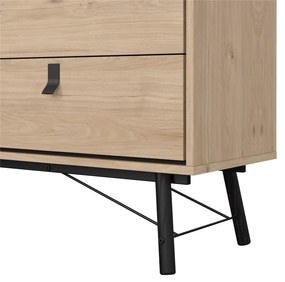 Natúr színű alacsony komód tölgyfa dekorral 153x95 cm Ry – Tvilum