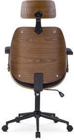 Elegáns Vezetői Forgószék Dió/Fekete Színben. FABIAN