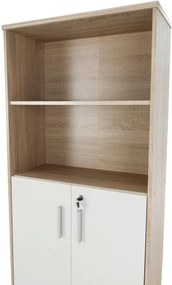 Irattartó zárható szekrénnyel, sonoma tölgy/fehér, JOHAN 2 NEW 10