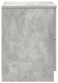 2 db betonszürke éjjeliszekrény 2 fiókkal 40x36x50 cm