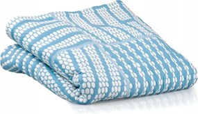 Ágytakaró 230x245 cm kék-fehér mintás