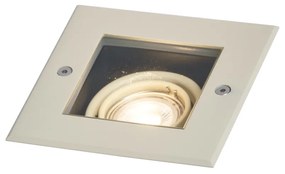 Modern földbe süllyeszthető spotlámpa bézs GU10 50mm forgatható és dönthető IP65 - Oneon