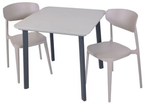 Világosbarna műanyag kerti szék Mare – Rojaplast