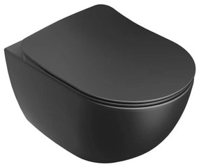 Falra szerelhető WC Ravak Uni Chrome RimOff hátsó hulladék fekete X01794
