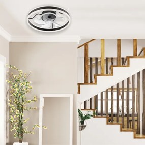 LED mennyezeti lámpa ventilátorral APOLLO LED/38W/230V fekete + DO