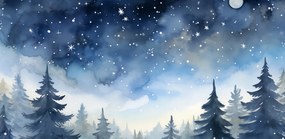 Poszter 91,3x44,5cm Rejtélyes erdő alkonyatkor