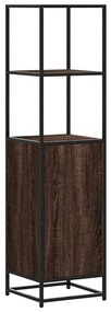 Magastábla barna tölgy 35,5x35x139 cm műanyag fa és fém