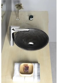 Sapho - BLOK pultmosdó, átmérő 40 cm, barna/kő