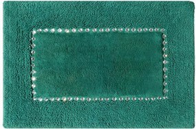 Szőnyeg 60x90 Chic zöld sötét pamut, kristályokkal díszített