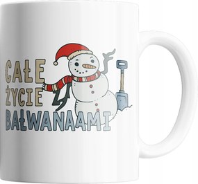 Bögre Logó Karácsonyi Ajándék Egész Élet Kerámia Hóemberek Szöveg