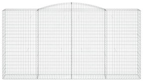 5 db íves horganyzott vas gabion kosár 400x50x200/220 cm