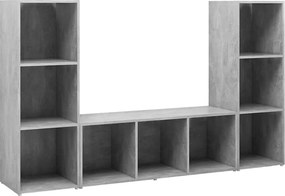 vidaXL | TV szekrény | 3 pcs 37 x 35 x 107.5 cm