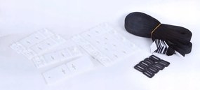 Lapos csörlőszíjak készlet fehér tűs csatokkal és száraz