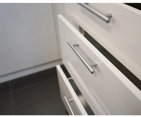 CELESTE 240 cm-es fényes fehér konyhabútor