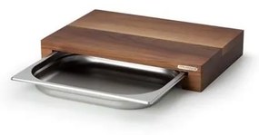 Continenta C4210 - Konyhai vágódeszka tálcával 39x27 cm diófa C4210