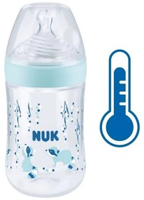 Baba cumisüveg Nuk Nature Sense hőmérséklet jelzővel 260 ml kék