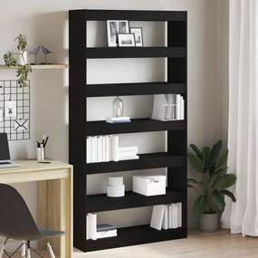 Könyvespolc Fekete tölgy Szerelt fa 100 x 30 x 198 cm Polcolás