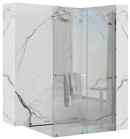 Rea - Cortis eltolható zuhanyparaván 120x200cm, 6mm üveg, átlátszó üveg / króm profil, REA-K7211