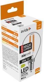 Avide LED Filament Mini Globe 4.9W E14 NW 4000K Super High Lumen