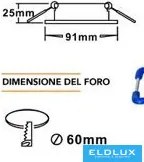UNIVERSO Süllyesztett lámpatest 1xPAR16 foglalat nélkül IP20 Arany D91x25mm Kivágás:D60mm