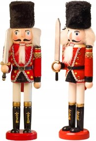 Diótörő Fa Figura Karácsonyi Dekoráció Katona 30CM