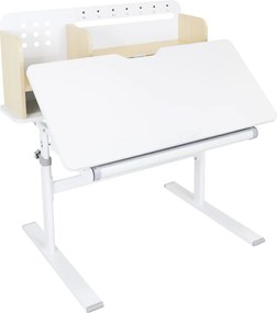 Növekvő íróasztal, természetes/fehér, ADAN